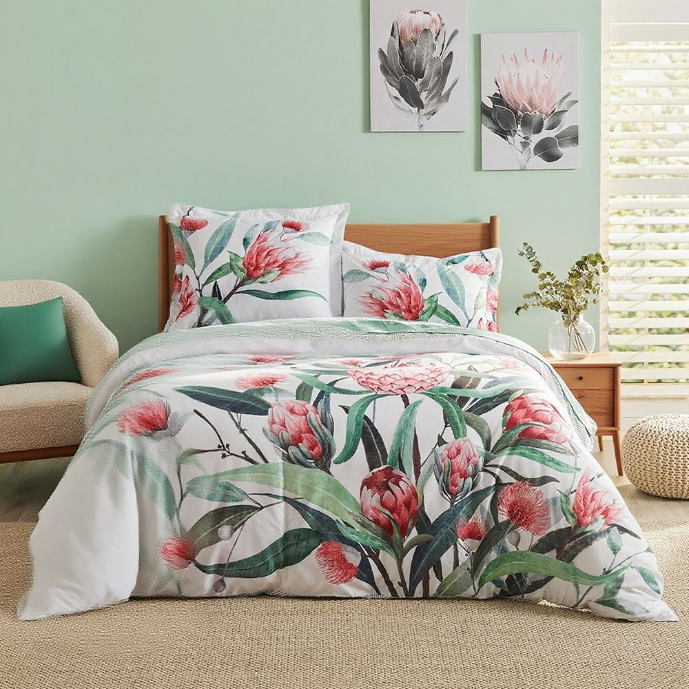 Set sarung duvet bercetak Monica Floral Botanical