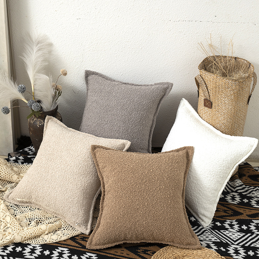 Bantal deko kusyen Bouclé Sherpa